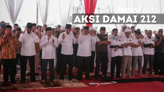 NEWS FLASH: Hujan Deras, Jokowi Nyaris Batal Salat Bersama Massa Aksi Damai 212