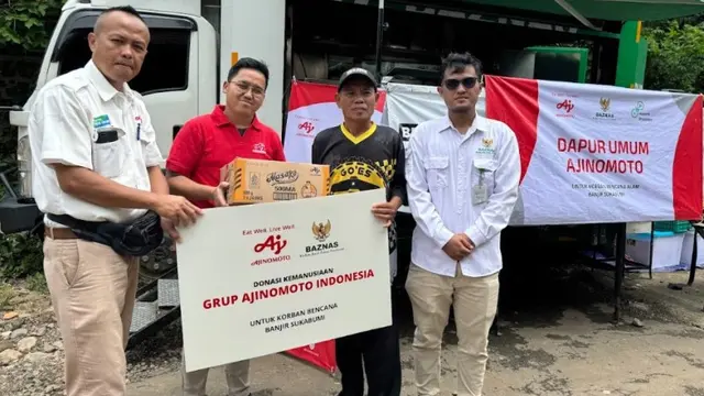 Kolaborasi Membantu Korban Bencana Banjir dan Tanah Longsor Sukabumi.  foto: istimewa