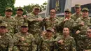 Acara retreat dimulai sejak pukul 04.00 WIB dan seluruh peserta retreat memakai seragam. (AP Photo/Achmad Ibrahim)