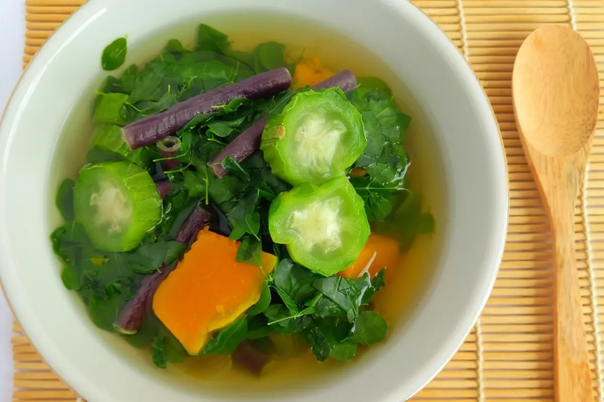 sayur bening kelor oyong labu kuning