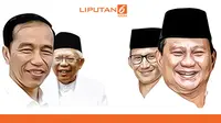 Banner Visi Misi Capres Jokowi Vs Prabowo. (Liputan6.com/Triyasni)