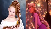 Balutan Kostum Putri Disney Buat Model Down Syndrome Ini Anggun (sumber. Cosmopolitan.com)