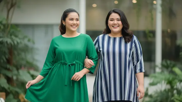Model Tunik untuk Orang Gemuk agar Terlihat Langsing. Foto: Gemini