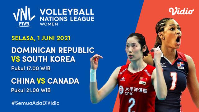 Jadwal Dan Live Streaming Big Match Volleyball Nations League 2021 Di Vidio Hari Ini Bola Liputan6 