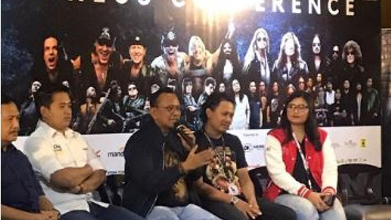 Anas Syahrul Alimi, CEO Rajawali Indonesia dan Founder JogjaROCKarta Festival dalam jumpa pers JogjaROCKarta Festival 2020 di Yogyakarta, Sabtu (29/2).