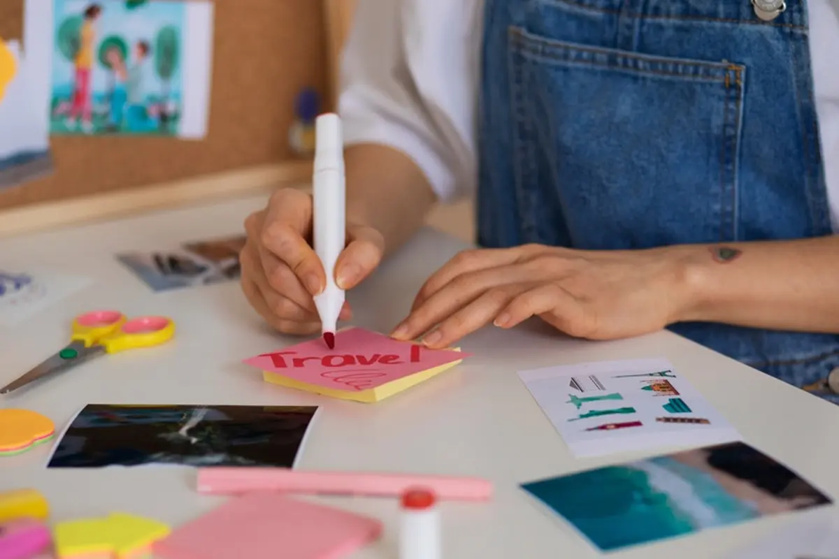 Ilustrasi membuat vision board