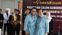 Pasangan bakal calon gubernur dan calon wakil gubernur Jakarta, Ridwan Kamil-Suswono jalani tes kesehatan di RS Tarakan. (Ady Anugrahadi).