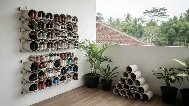 Desain Rak Perabot Rumah dari Pipa PVC