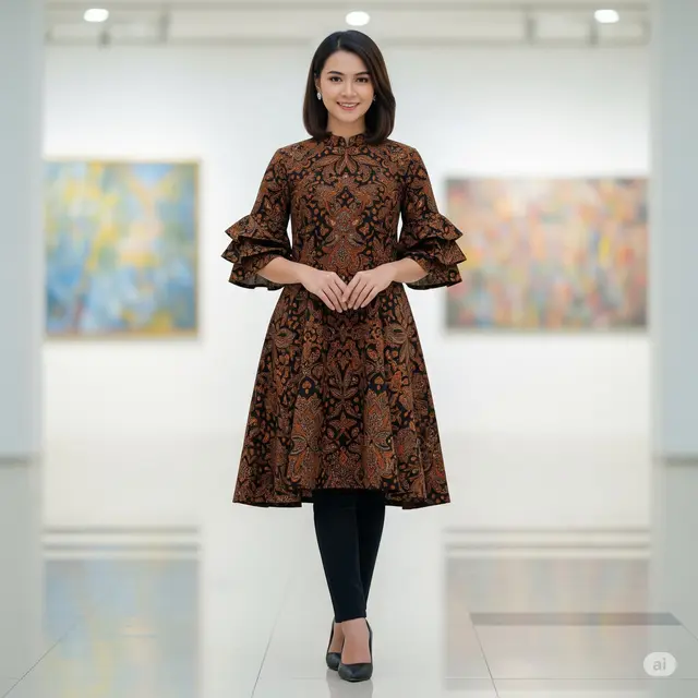 Tunik A-Line Batik Motif Parang