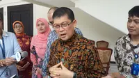 Rektor Universitas Al Azhar Indonesia Ahmad H Lubis di Istana Wapres. (Liputan6.com/Putu Merta SP)
