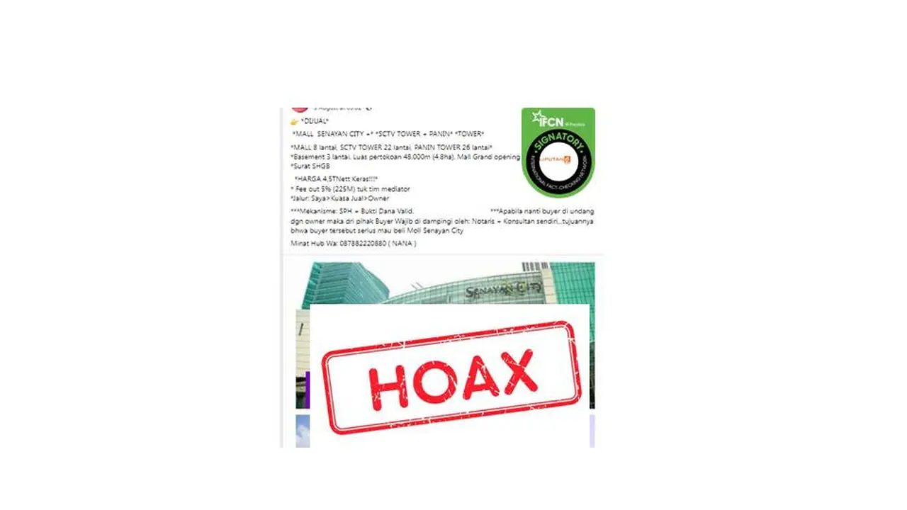 Cek fakta Sency