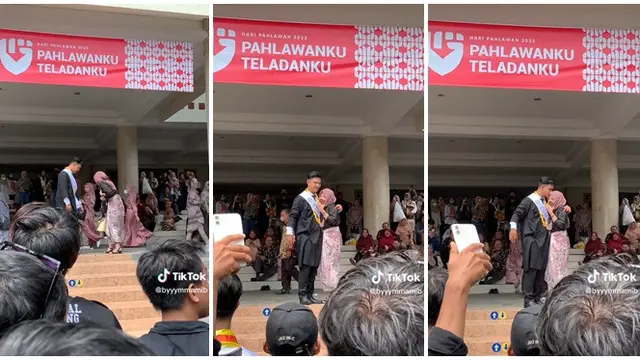 Viral Pria Ini Lamar Kekasihnya Usai Wisuda di Hadapan Keluarga dan Teman Kampus