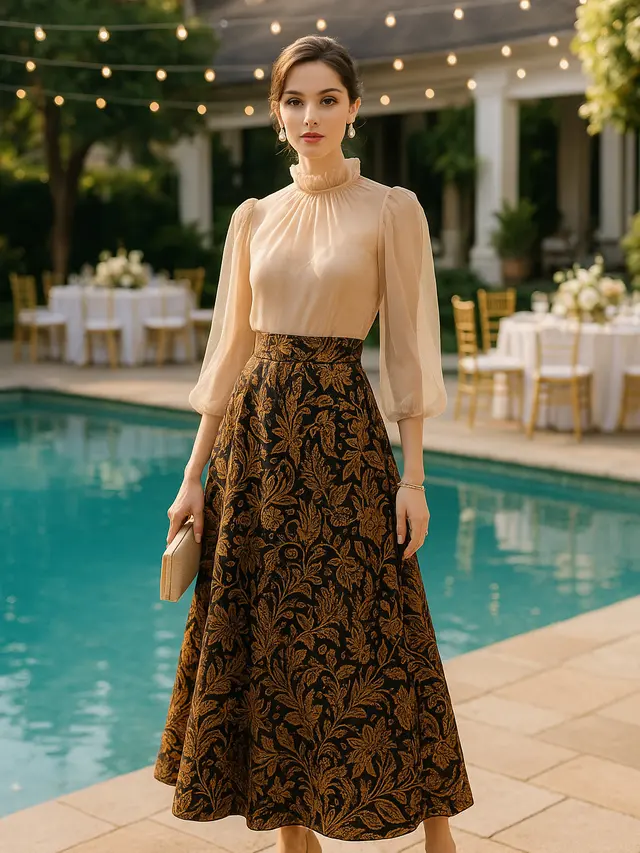 7 Model Baju Pesta Rok Batik A-Line, Tampil Mewah Tanpa Ribet - Hot ...