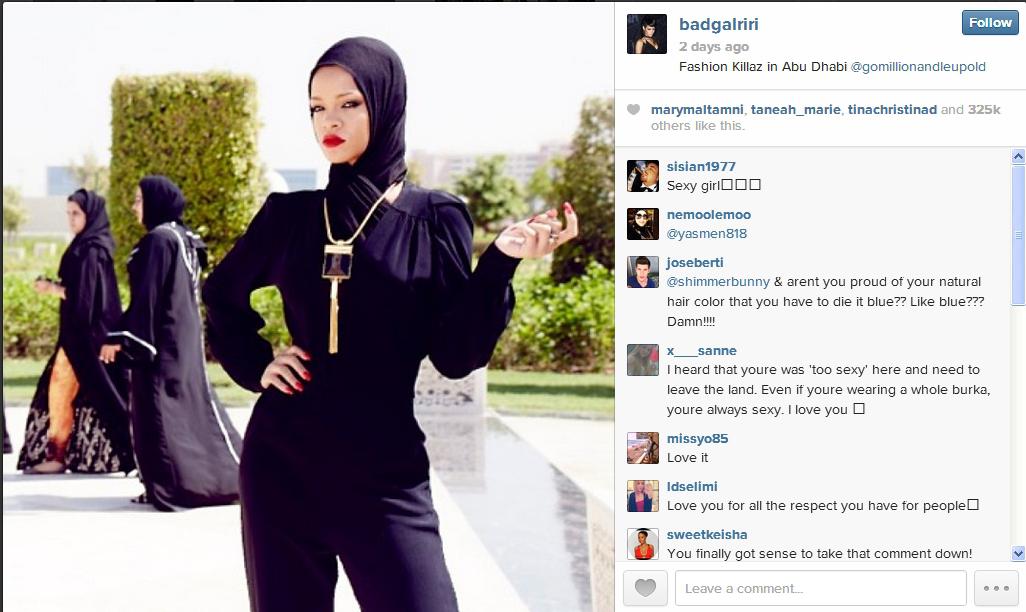 Postingan foto Rihanna di akun Instagramnya  | (c) http://instagram.com/badgalriri
