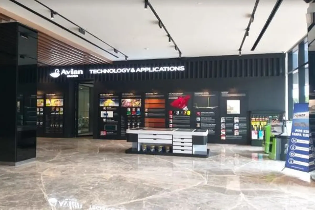 Lobby Avian Innovation Center (AIC), pusat riset, pengembangan dan inovasi yang merupakan salah satu terbesar di Indonesia milik PT Avia Avian Tbk (AVIA) (Dok: PT Avia Avian Tbk)