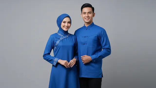Setelan Muslim Couple Cheongsam
