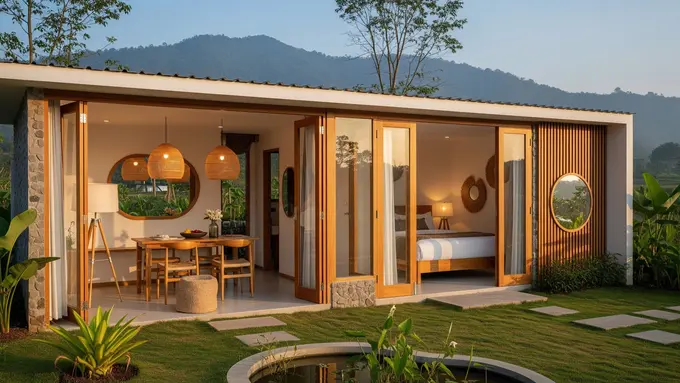 Model Rumah Kecil Bergaya Japandi Mewah Terbaru 2025/ Ilustrasi AI