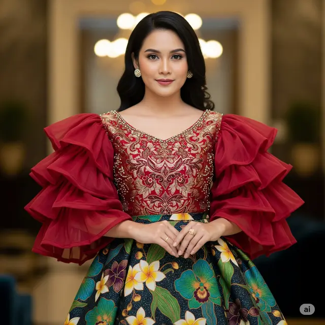 Dramatis dan Berkilau: Ruffle dan Manik-manik