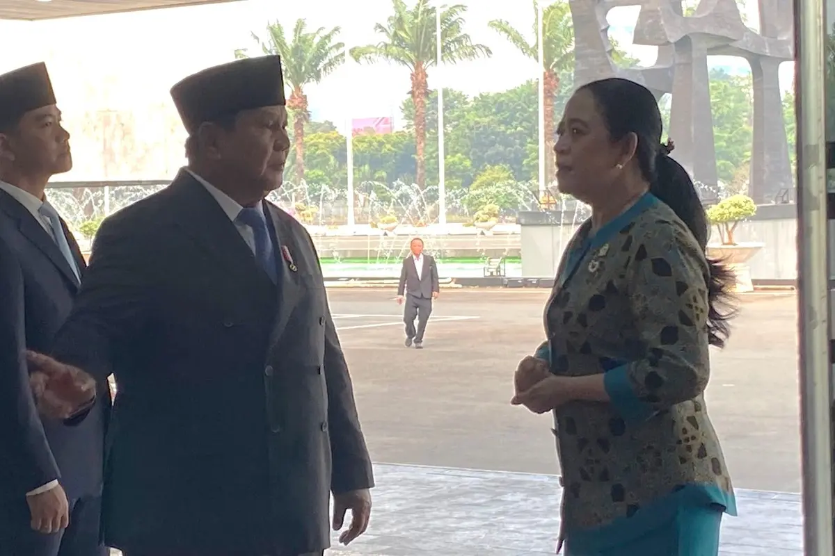 Ketua DPR Puan Maharani menyambut kehadiran Presiden Prabowo Subianto bersama Wapres Gibran Rakabuming Raka yang akan menyambut kedatangan kedatangan PM India Narendra Modi.