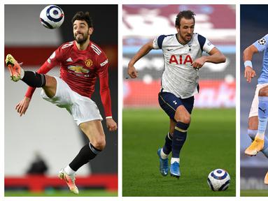Pagelaran Liga Premier Inggris 2020/2021 telah selesai dengan Manchester City sebagai juaranya. Tak heran jika tiga pemainnya masuk ke dalam deretan skuat Dream Team Premier League 2020/2021 versi laman statistik Whoscored. Berikut pilihan skuat tim tersebut. (Foto: Bagaskara Lazuardi)