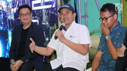 Corsec PT MRT Jakarta M. Kamaluddin memberi keterangan pers BrightspotMRKT 10 Year Anniversary di Distric 8 SCBD Jakarta, Selasa (17/9/2019). Brightspot merupakan platform untuk mendukung kreativitas anak muda dalam industri fashion hingga seni. (Liputan6.com/Fery Pradolo)