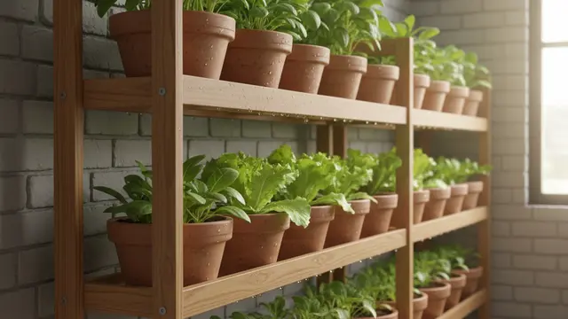 Desain Kebun Sayur Mini di Lorong Rumah by gemini