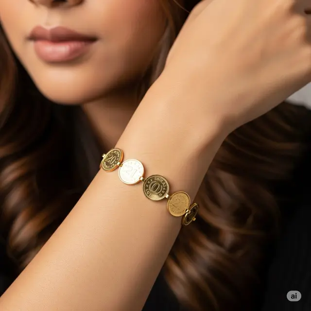 6. Coin Bracelet Minimalis