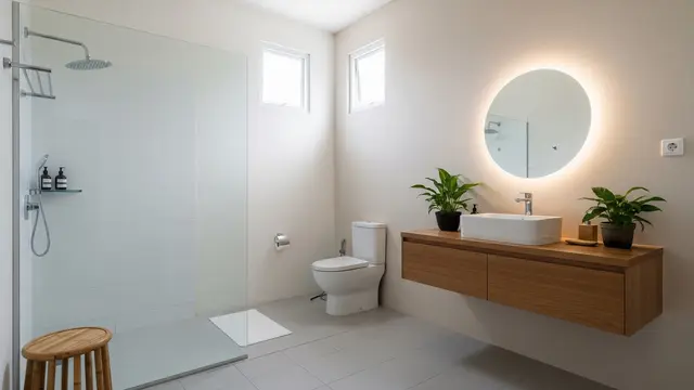 Kamar Mandi dengan Partisi Kaca