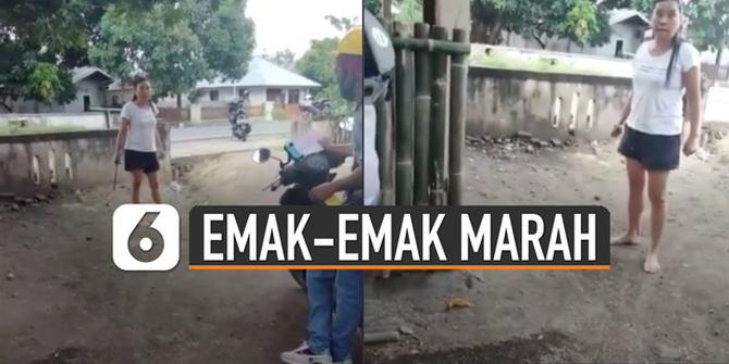 VIDEO: Emak-Emak Ancam Petugas PLN Dengan Sajam, Ini Penyebabnya