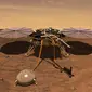 Setelah perjalanan enam bulan, pesawat luar angkasa tersebut berhasil mendarat di Mars. (NASA/JPL-Caltech melalui Twitter)