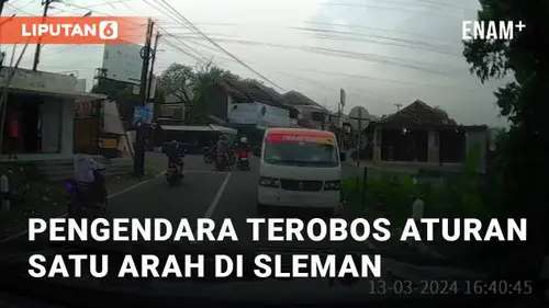 VIDEO: Viral Kebiasaan Pengendara Terobos Aturan Satu Arah di Sleman Yogyakarta