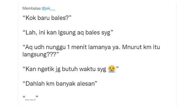 6 Percakapan Pacar Posesif Ini Malah Bikin Ngakak, Curigaan Banget