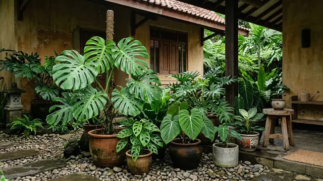 Taman Rumah untuk Area yang Minim Sinar Matahari (AI Generated)