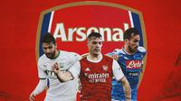Arsenal - Manuel Locatelli, Granit Xhaka, Fabian Ruiz (Bola.com/Adreanus Titus)