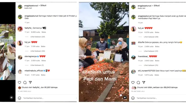 Perdana, Gala Sky Andriansyah Kunjungi Makam Vanessa Angel dan Bibi Andriansyah Sebelum Dipindahkan