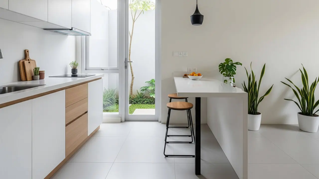 Model Rumah Mungil Tapi Punya Dapur dan Ruang Makan Lega