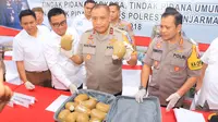 Pengantar 12 Kg Sabu untuk pesta tahun baru di Banjarmasin diringkus polisi. (Dok.Polisi)