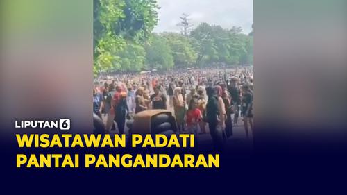 VIDEO: Suasana Pantai Pangandaran, Ramai Tak Berjarak!
