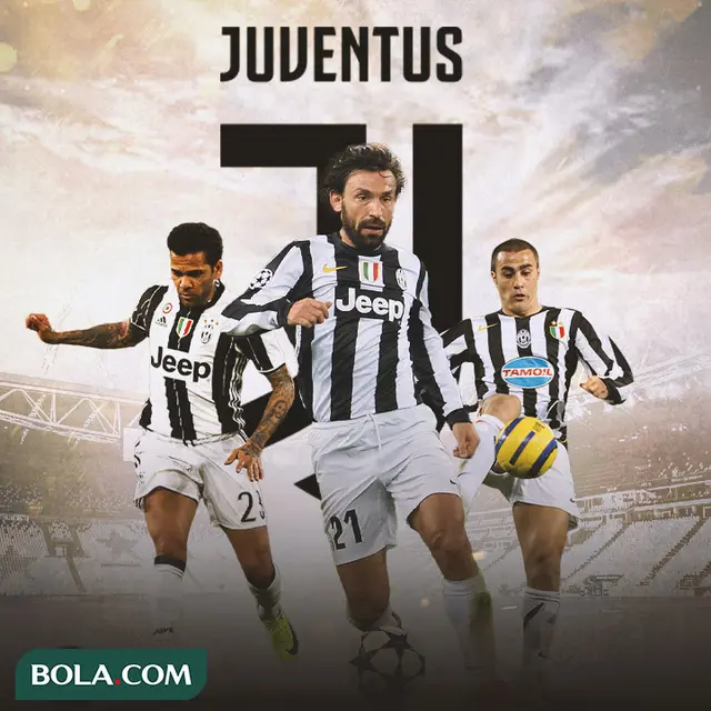 Juventus - Dani Alves, Andrea Pirlo, Fabio Cannavaro
