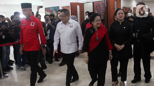 Megawati Soekarnoputri,  Hary Tanoesoedibjo , Ganjar Pranowo dan Puan Maharani