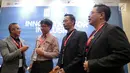 Ketua Umum AFPI Adrian Gunadi saat menjadi narasumber Talkshow Financial Literacy di Indonesia Fintech Summit & Expo 2019, Jakarta, Selasa (24/9/2019). Talkshow bertajuk P2P Lending 101: How to Choose The Right P2P Platform for Your Needs. (Liputan6.com/HO/Ismail)
