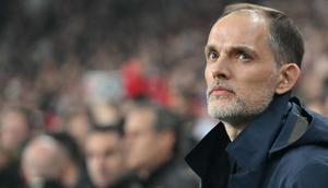 Pelatih baru Timnas Inggris, Thomas Tuchel memimpin laga Kualifikasi Piala Dunia 2026 melawan Albania di Wembley Stadium, London, Jumat (21/03/2025) waktu setempat. (AFP/Glyn Kirk)