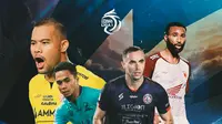 Liga 1 - Andritany Andritany, Yuran Fernandes, Reva Adi Utama, Sergio Silva (Bola.com/Decika Fatmawaty)