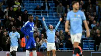 Selebrasi Jack Grealish saat City mengalahkan Leicester di Liga Inggris (AFP)