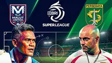 Duel pelatih Malut United vs Persebaya di BRI Super League. (Bola.com/Gemini)
