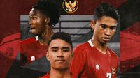 Timnas Indonesia - Ronaldo Kwateh, Marselino Ferdinan, Muhammad Ferrari (Bola.com/Lamya Dinata/Adreanus Titus)