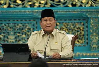 Presiden Prabowo Subianto dalam Pertemuan dengan Kadin Pusat dan Daerah, di Istana Kepresidenan, Jakarta, Jumat (31/7/2026). (Liputan6.com/Arief)