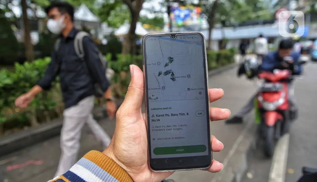 Meski ada aksi unjuk rasa para pengemudi ojek dalam jaringan (daring) atau online, sejumlah aplikator transportasi dalam jaringan (daring) atau online, seperti gojek, grab bike dan maxim memastikan operasional tetap berjalan normal pada Selasa (20/5/2025). (Liputan6.com/Angga Yuniar)