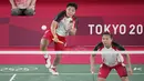 Pasangan ganda putri Indonesia, Greysia Polii/Apriyani Rahayu, baru saja membuat kejutan di Olimpiade Tokyo 2020. (Foto:AP/Dita Alangkara)