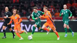 Hasil ini membawa Belanda menutup Grup G sebagai pemuncak klasemen dengan total 20 poin dan memastikan satu tempat di Piala Dunia 2026. (AP Photo/Peter Dejong)